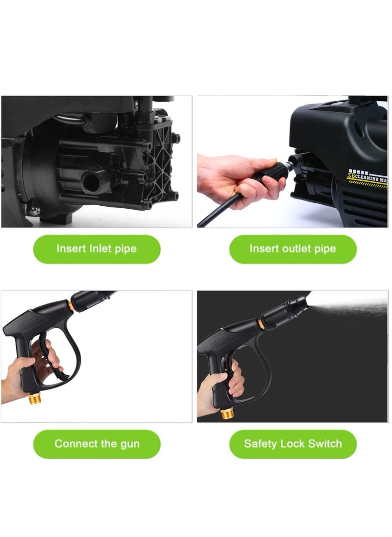 Lightweight & Powerful 2200W Pressure Washer, 3.96 GPM water consumption, 3190 PSI water pressure, Rotary nozzle, Dual sink system, High Bar Pressure for Washing Home, Garden, Motorbike, Car