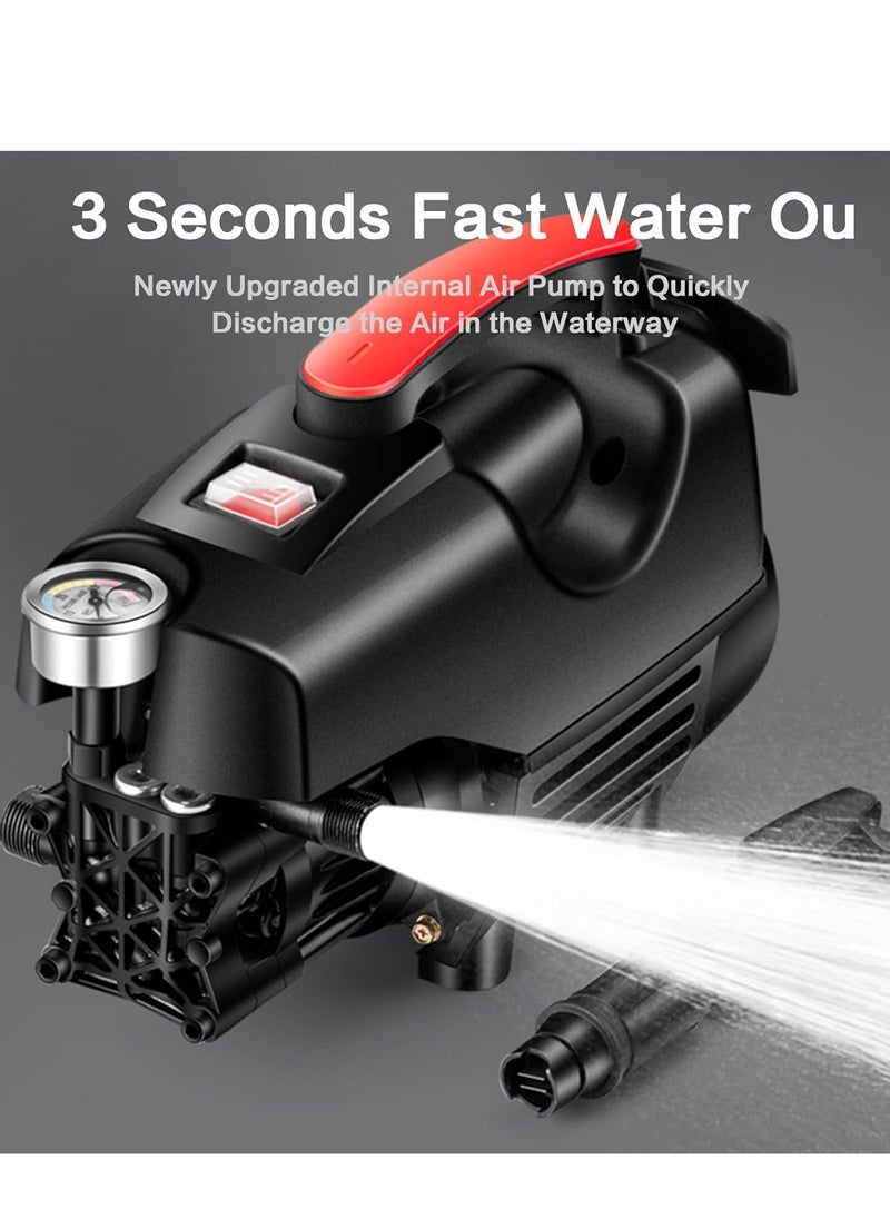 Lightweight & Powerful 2200W Pressure Washer, 3.96 GPM water consumption, 3190 PSI water pressure, Rotary nozzle, Dual sink system, High Bar Pressure for Washing Home, Garden, Motorbike, Car