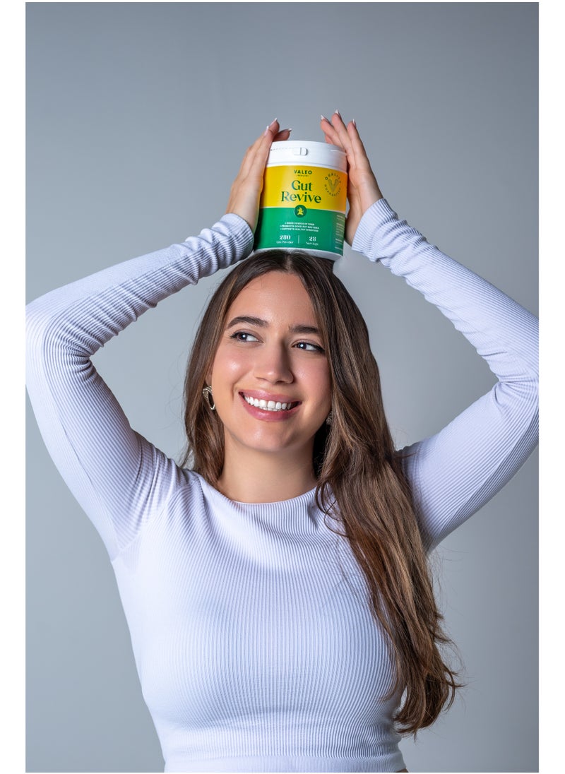 Valeo Gut Revive | Gut Cleanse for Women & Men | Prebiotics, Probiotics & Fiber for Digestive Health - 280g Powder