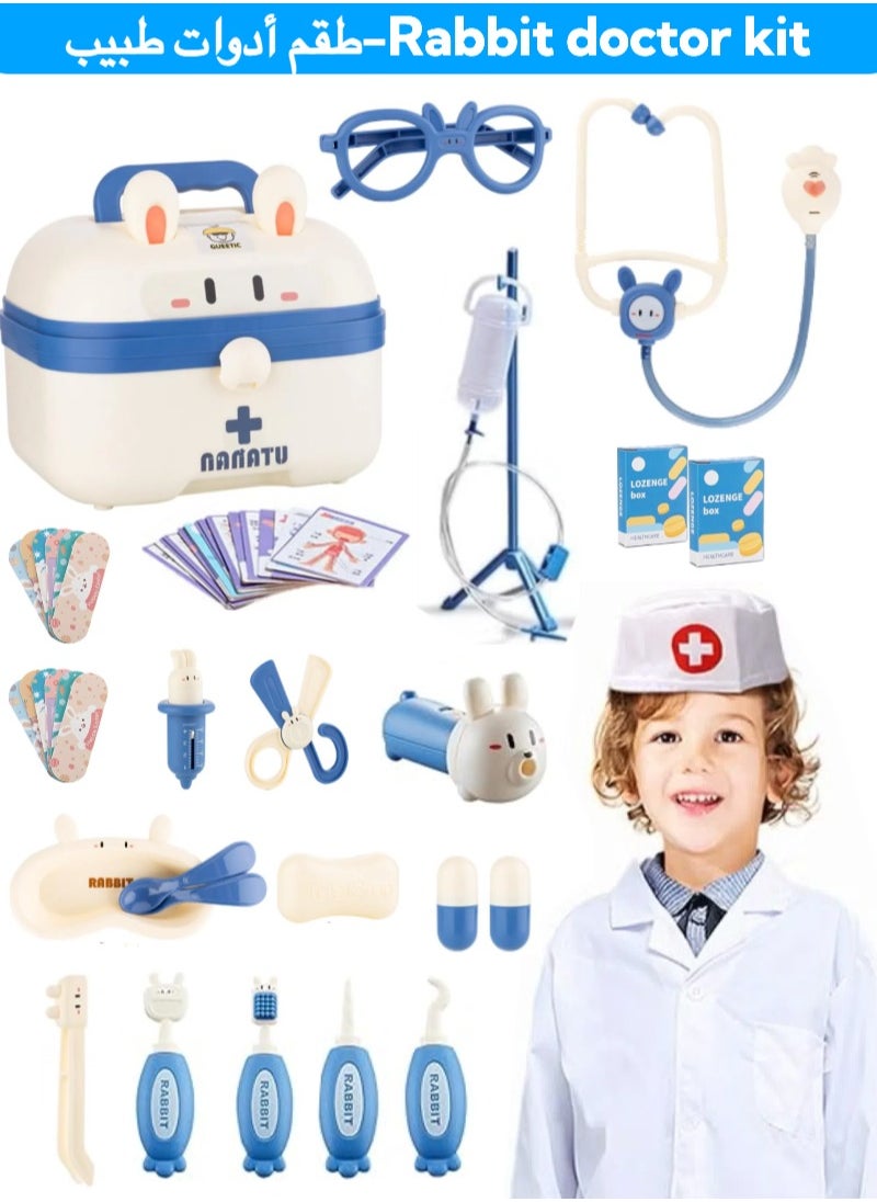 Doctor Kit for Kids - Pretend Play Educational Doctor Toys, Medical Kit with Stethoscope, Doctor Playset for Dentist Doctor, Role Play Toys for 3 4 5 6 7 8 Years Old Girls & Boys Toddler Gifts