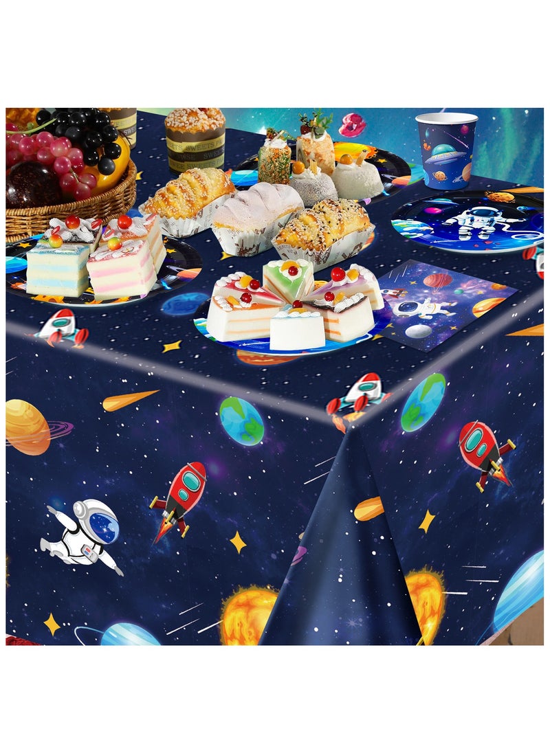 Space Theme Tableware, Outer Space Birthday Party Supplies - Space Party Plates Napkins Tablecloth Banner Garland etc Outer Space Tableware for Space Birthday Decorations & Space Party Decorations