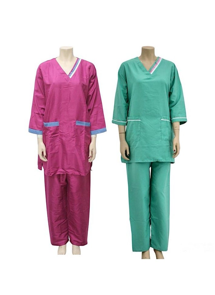 Housemaid Uniform Maid Nanny Scrub Suit 2 piece set