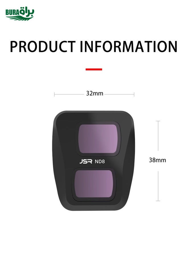 For DJI Air 3 JSR KB Series Drone Lens Filter, Filter:ND256