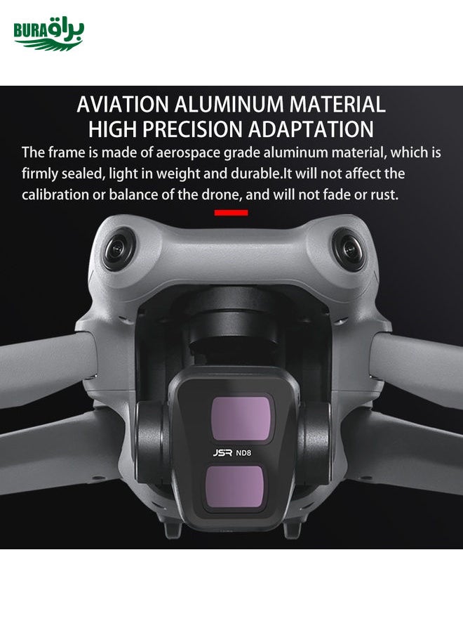 For DJI Air 3 JSR KB Series Drone Lens Filter, Filter:ND256