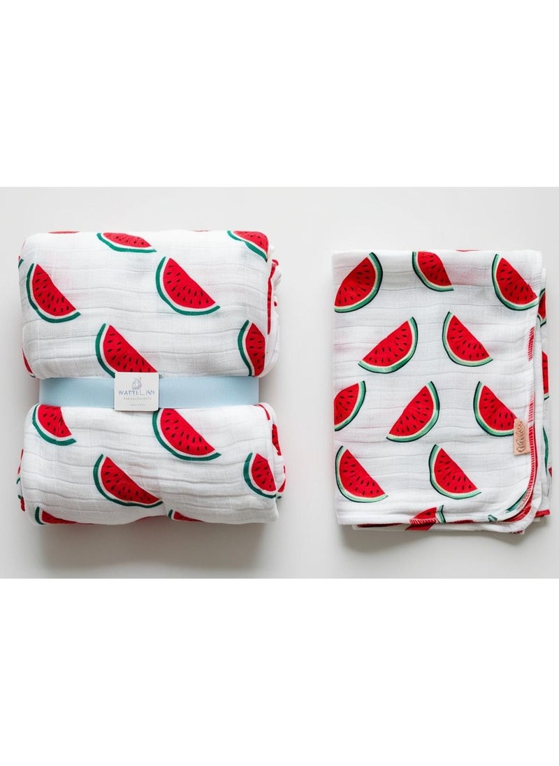 TUMMY Melon Printed Muslin Baby Blanket