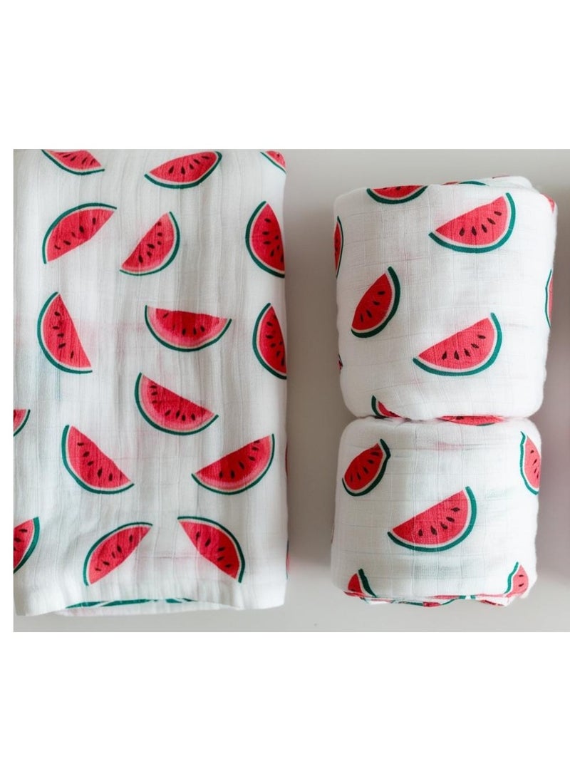 TUMMY Melon Printed Muslin Baby Blanket