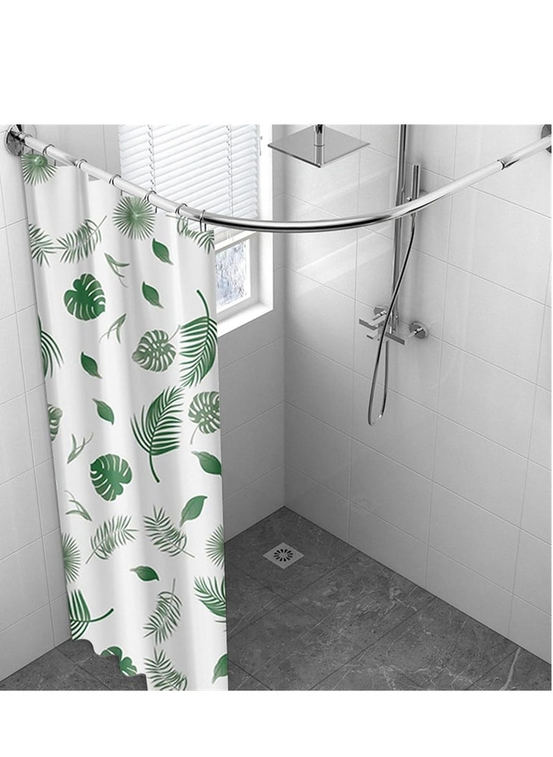 Shower Curtain Set, White Large Plaid Heavy Duty Shower Curtains, Waterproof Fabric with 12 Plastic Hooks,Compatible with Shower Curtain Liner(180 x 180 cm) (Style 2)