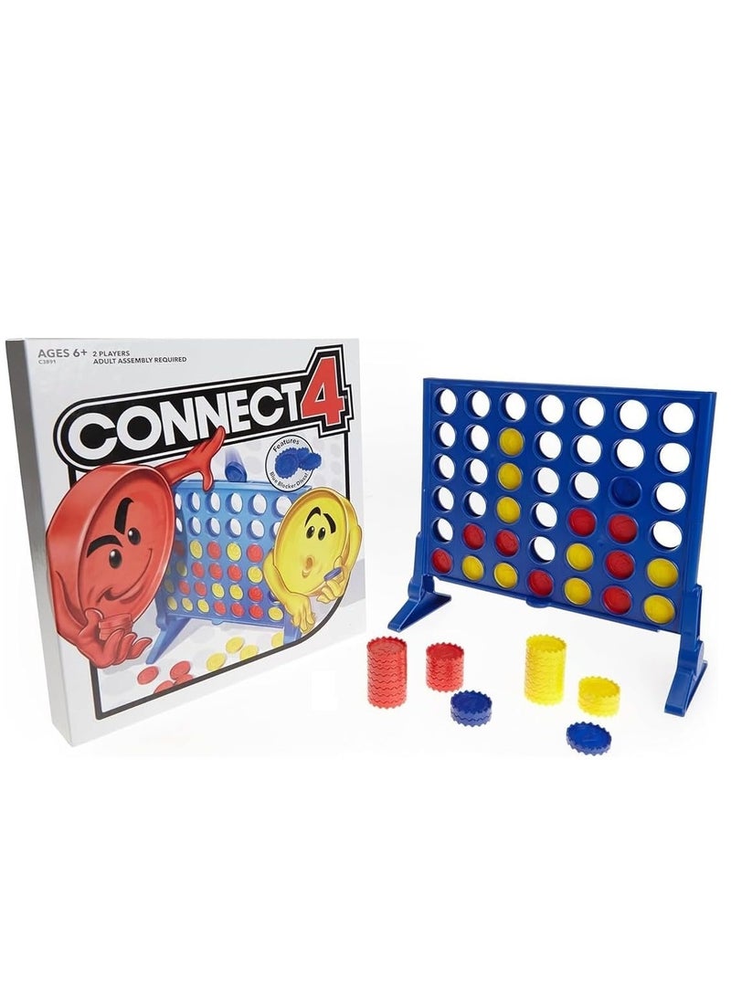 Classic Game of Connect 4, Get 4 in A Row, Strategy Board Game for 2 Players, Board Games & Puzzles, Toys for Kids, Boys and Girls Ages 6 & Up