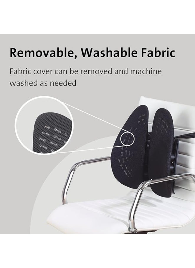 Adjustable Lumbar Support Pillow Improve Lower Back PainRelief and Sitting Posture Adjustable Slider Ergonomic Memory Foam Back Cushion for Long Sitting for Office Chair Car Plane