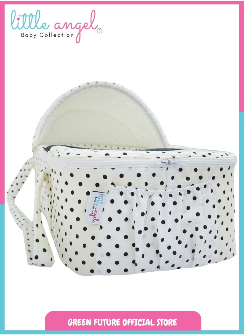 Baby Carry Cot with Diaper Bag – Portable Infant Bassinet | Baby Sleeping Bed with Handles for Travel | Lightweight Baby Crib for Newborns