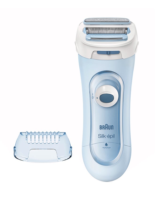 3-In-1 Silk-Épil Cordless Wet And Dry Electric Lady Shaver 5-160 - Shaver Blue/White