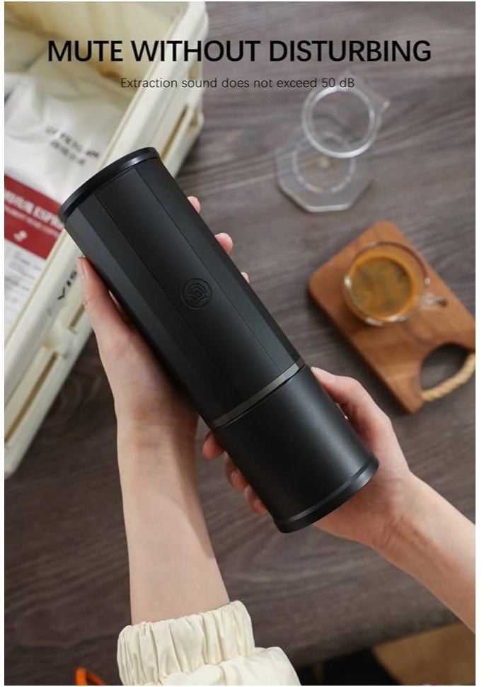 zerohero Electric Portable Espresso Machine,15 Bar Mini Coffee Maker,One Button Start, USB-C & Car Charger, Lightweight Espresso Maker for Camping ,Travel, Hiking, Office (Capsules not included)