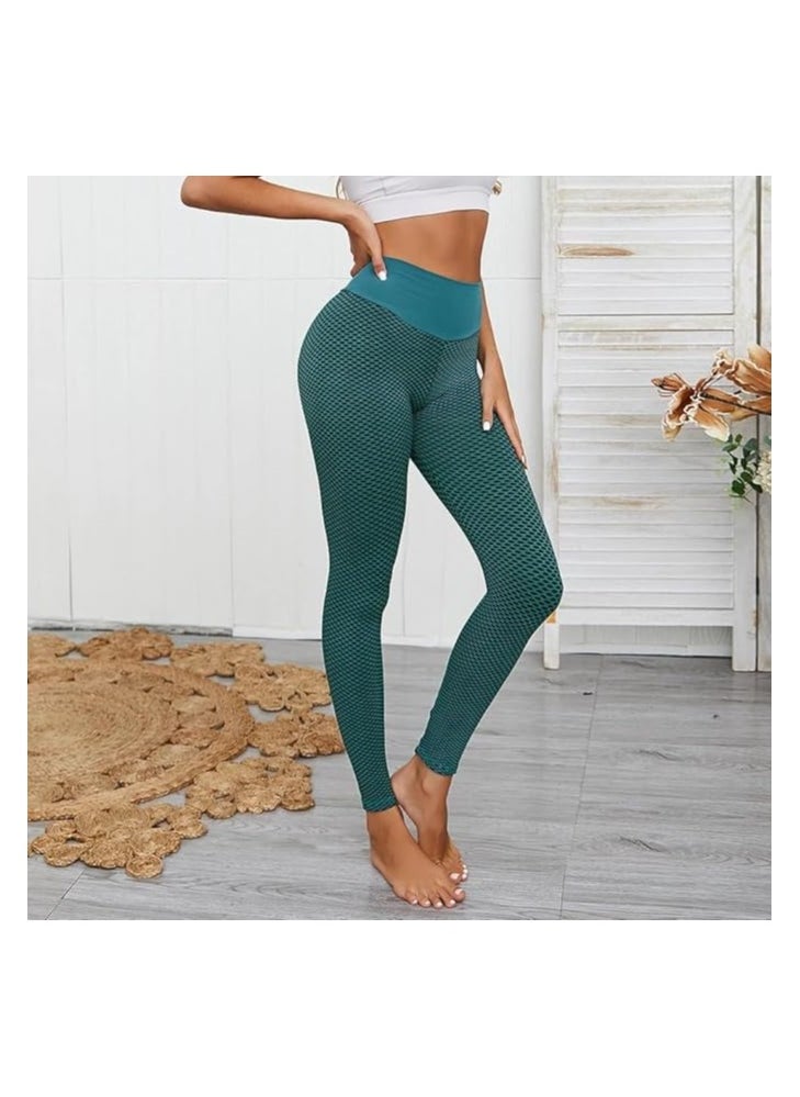 Green High-Waisted Women's Leggings | Seamless Stretch Yoga Pants for Gym, Fitness & Everyday Wear | Tummy Control Activewear for Comfort & Style