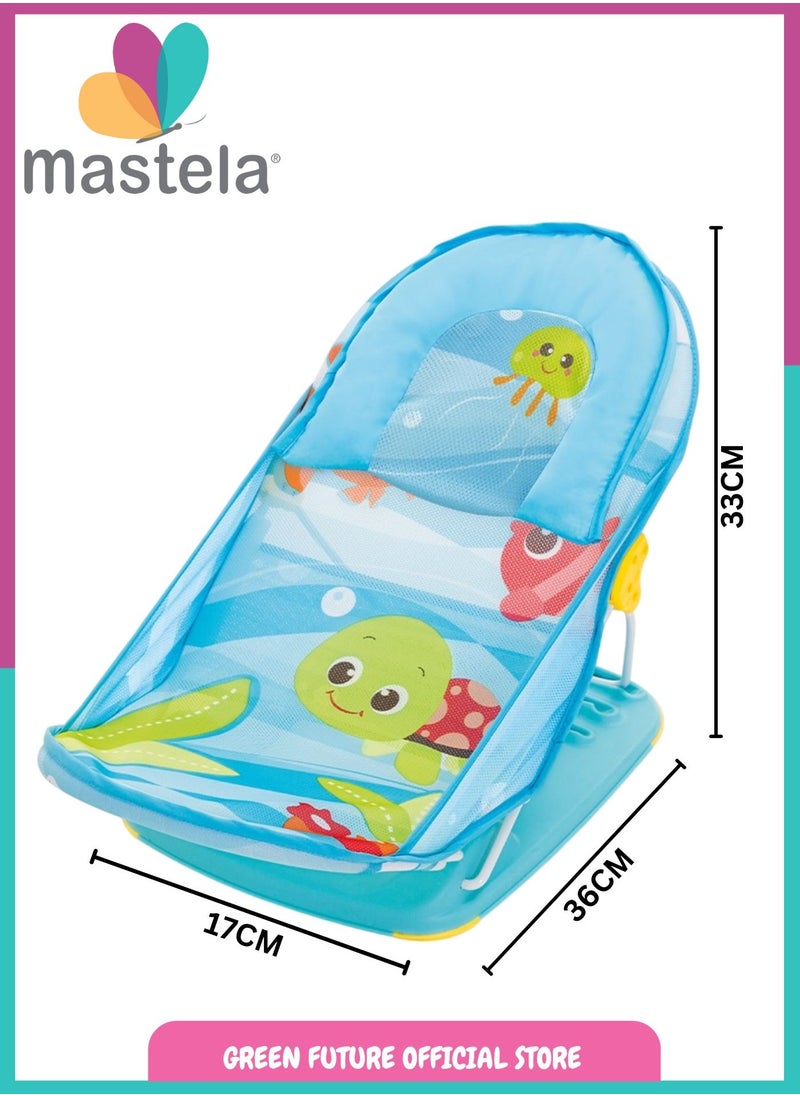 Baby Bath Seat - Foldable Infant Bath Support with Non-Slip Design, Comfortable Newborn and Toddler Bath Chair for Safe and Fun Bathing Experience