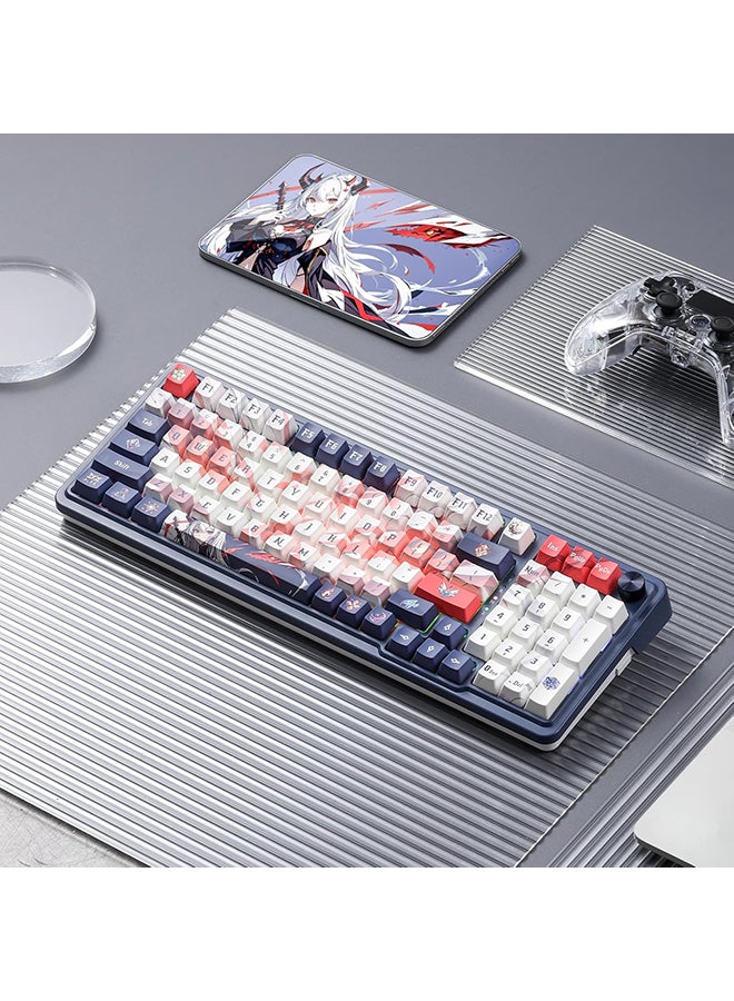 K686 PRO SE 98 Keys Gasket RGB Gaming Keyboard, 3-Mode Anime Mechanical Keyboard with Hot-Swap Socket, Special Rotary Knob Control And Noise Dampening Pads, Custom Hi-Fi Linear Switch