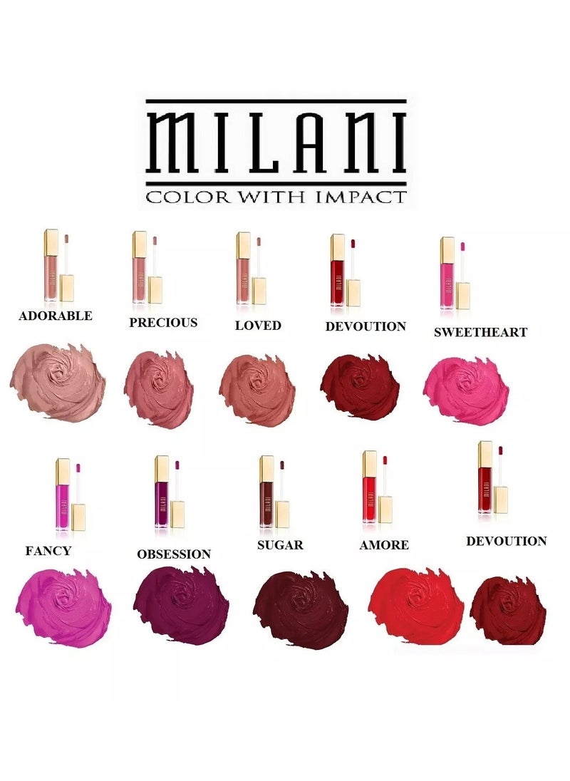 Milani Amore Matte Lip Crème, Shade 13 Craze, 6g - Long-Lasting, Full Coverage Matte Liquid Lipstick