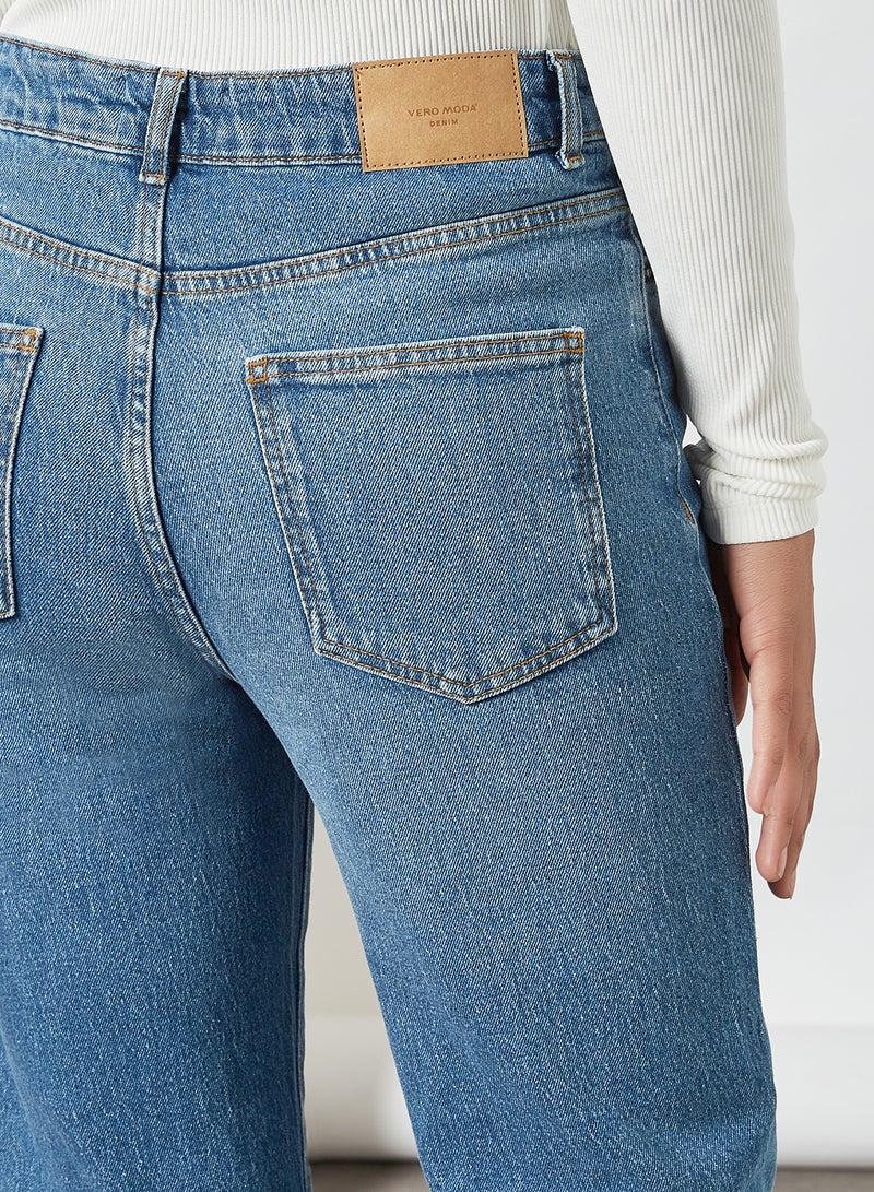 Straight Jeans Medium Blue Denim
