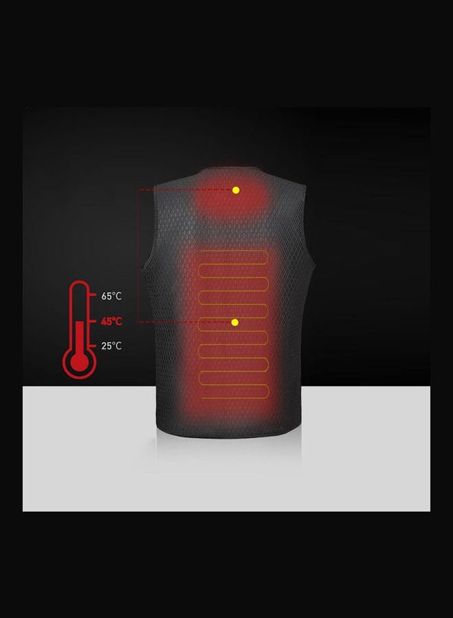 Electric USB Heated Warm Vest Black