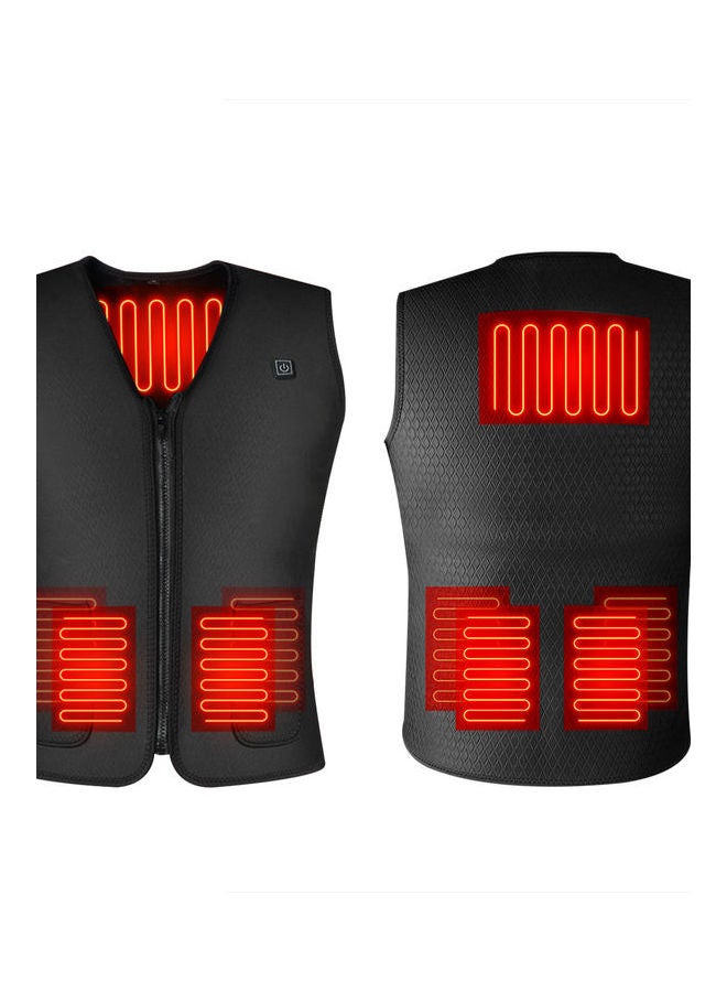 Electric USB Heated Warm Vest Black