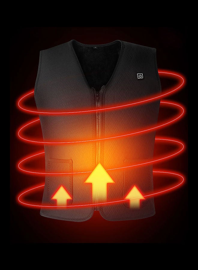 Electric USB Heated Warm Vest Black
