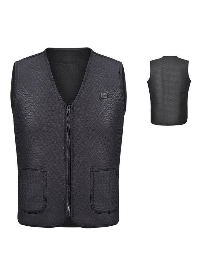 Electric USB Heated Warm Vest Black