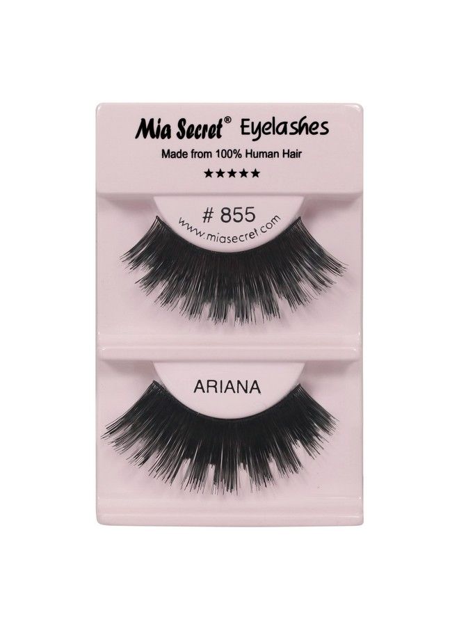 Demi Wispies Eyelashes Natural Style False Eyelash Long End Wispy Strip Lashes Invisible Clear Band Reusable And Lightweight Human Hair Lash 4 Pack (Ariana)