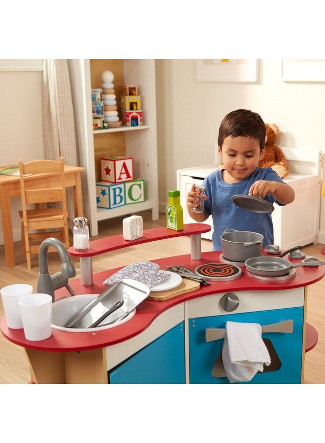 22Piece Play Kitchen Accessories Set Utensils Pot Pans And More