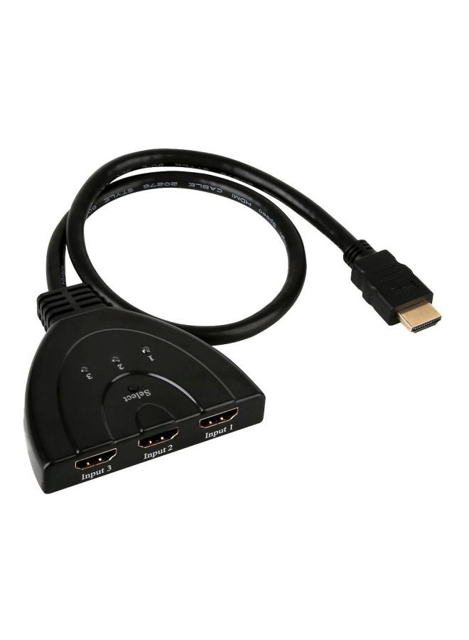 3 Port HDMI AUTO Switch Splitter Hub Black