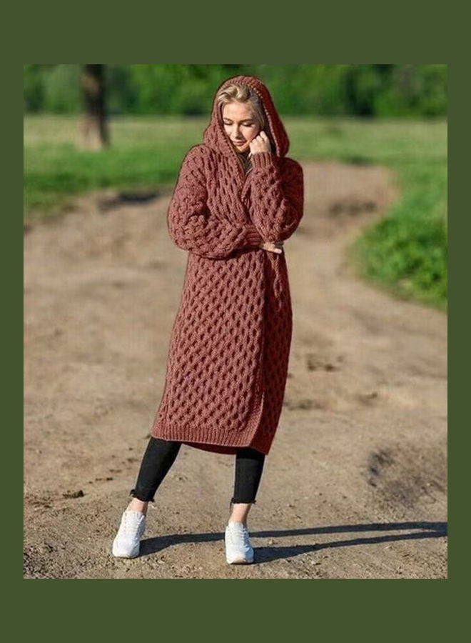 Long Cardigan Red