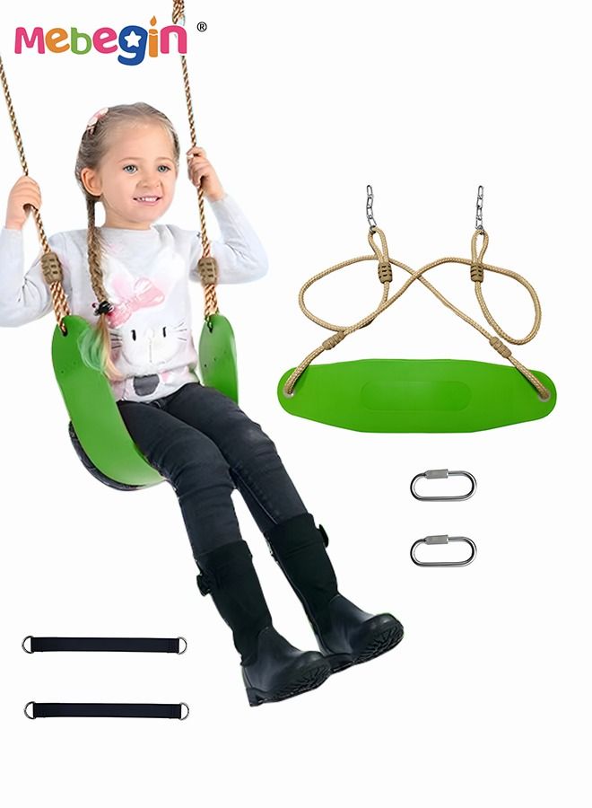 Child Swing Seat, Hanging Tree Swing Seat with Snap Hooks, Adjustable Rope Swings, Safe Non-slip Swing Set for Kids and Adults, Easy to Disassemble and Assemble, for Garden, Yard, Indoor and Outdoor, Maximum Load 200kg