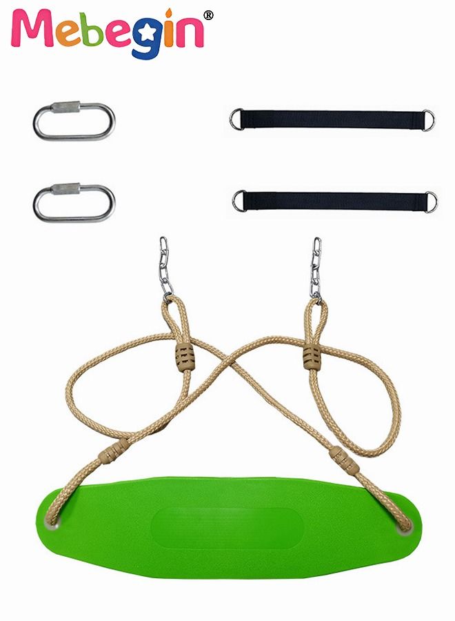 Child Swing Seat, Hanging Tree Swing Seat with Snap Hooks, Adjustable Rope Swings, Safe Non-slip Swing Set for Kids and Adults, Easy to Disassemble and Assemble, for Garden, Yard, Indoor and Outdoor, Maximum Load 200kg