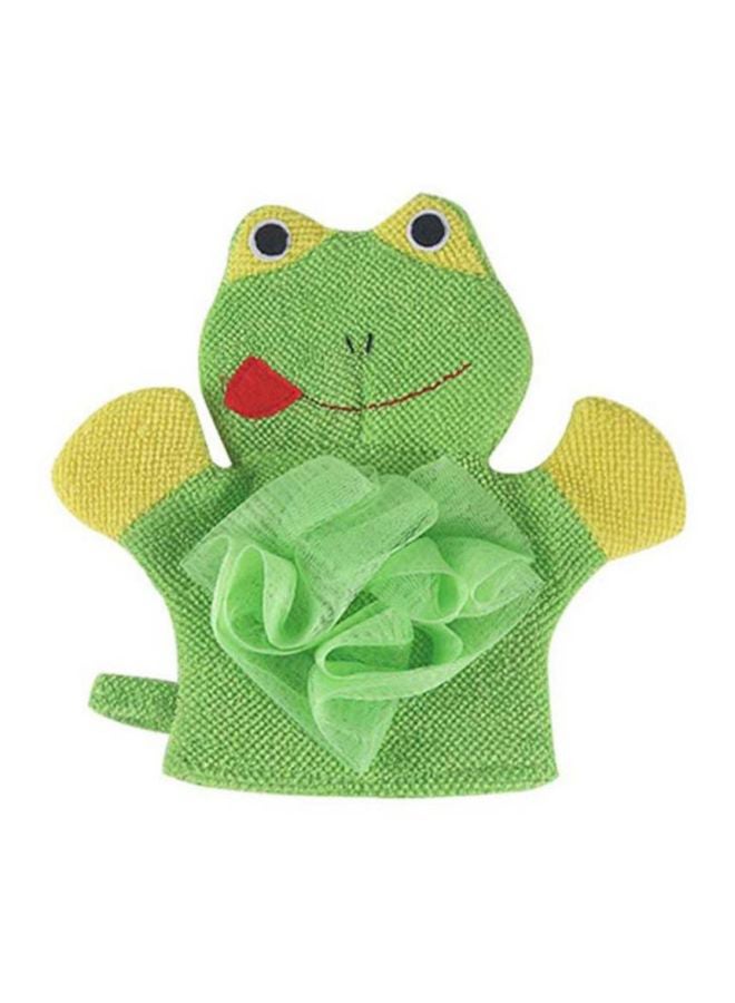 Baby Bath Rubbing Back Gloves Green/Yellow 22x14cm