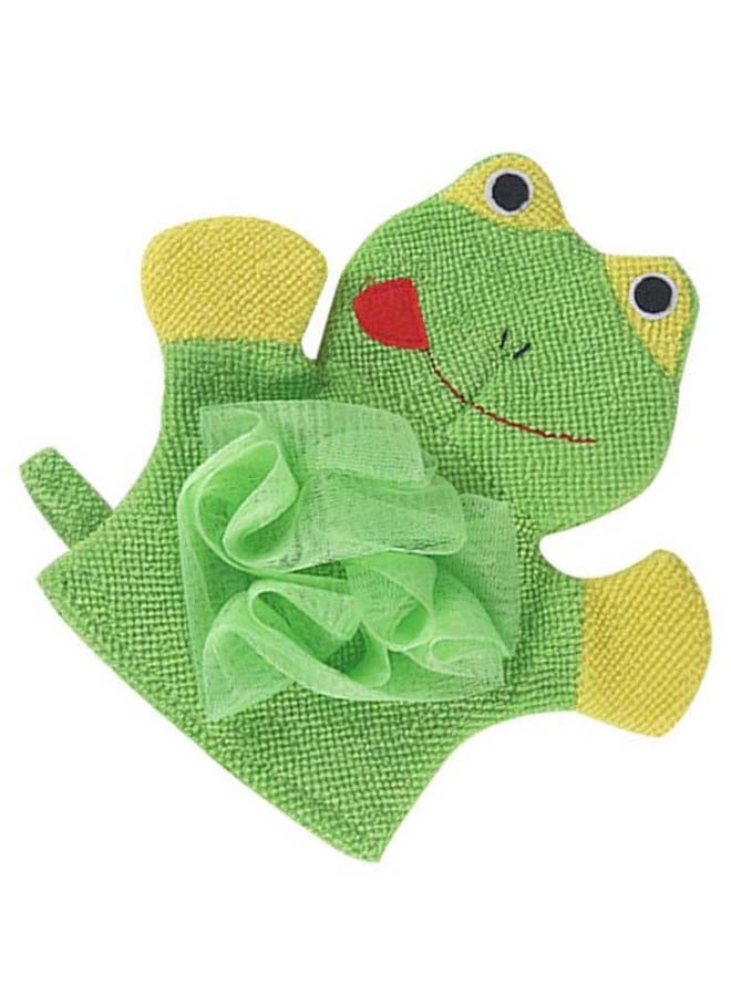Baby Bath Rubbing Back Gloves Green/Yellow 22x14cm