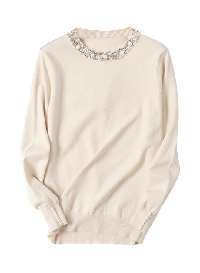 Loose Knitwear Sweater Apricot