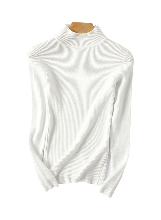 Solid Sweater White