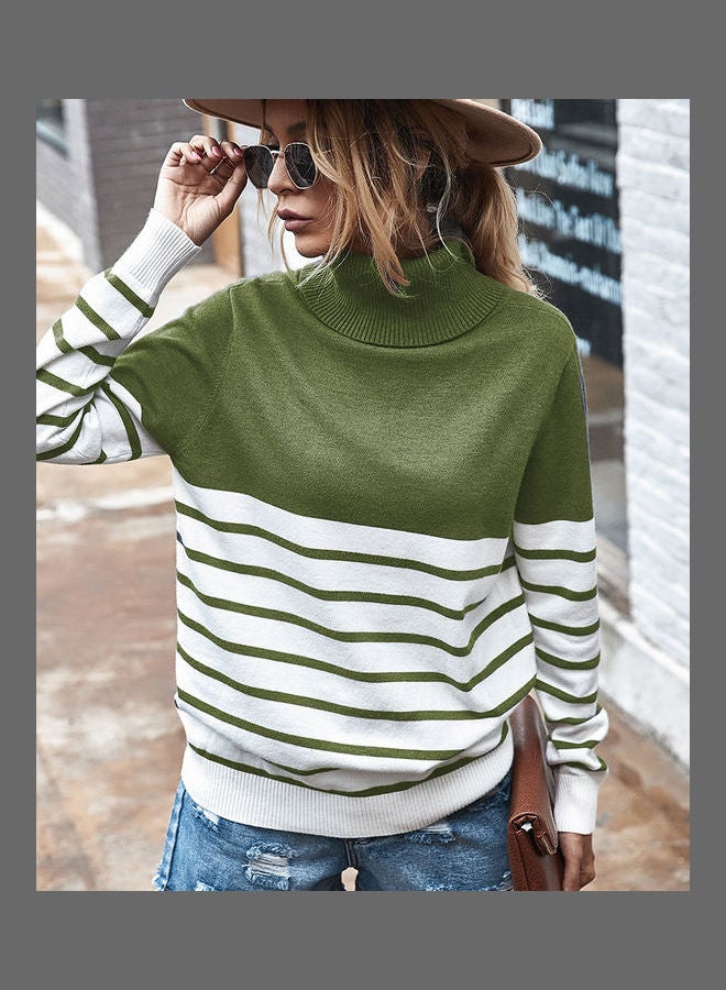 Stripes Kinitted Sweater Sky Blue/White
