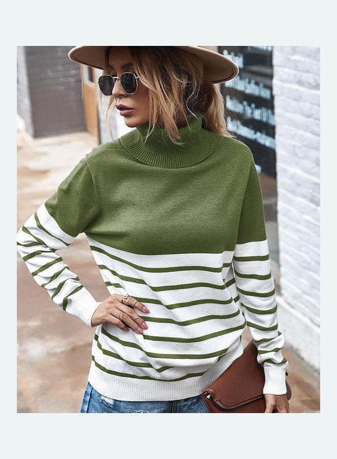 Stripes Kinitted Sweater Sky Blue/White