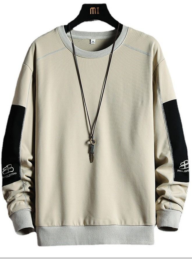 Men's Long Sleeve T-shirt Spring and Autumn Round Neck Hoodie