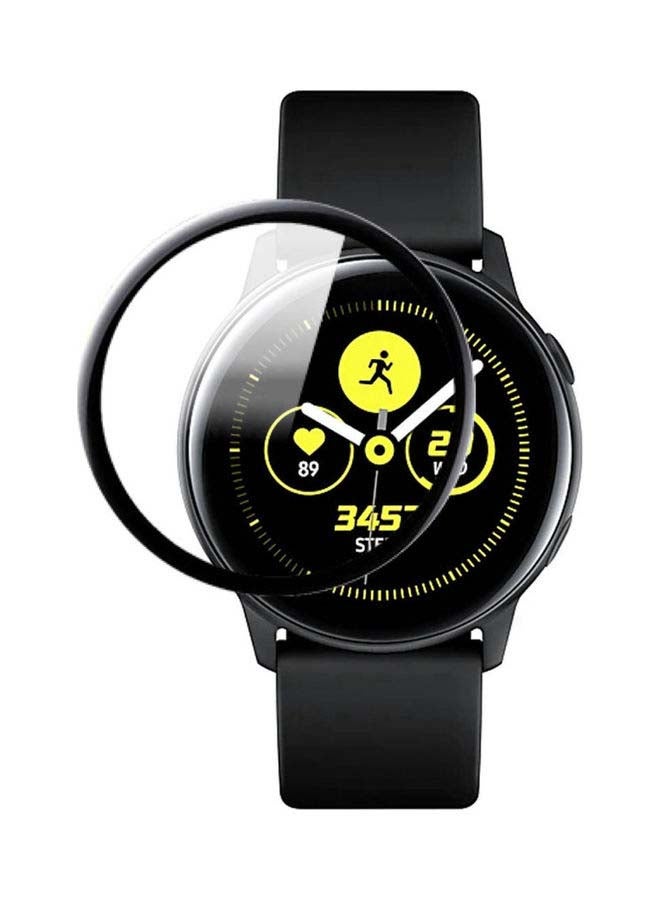 Screen Protector Tempered Glas For Samsung Galaxy Active Smartwatch Clear/Black
