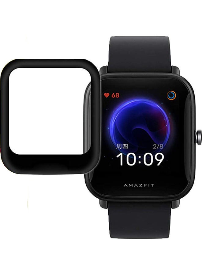 Curved Screen Protector For Amazfit Bip GPS Smartwatch Clear/Black