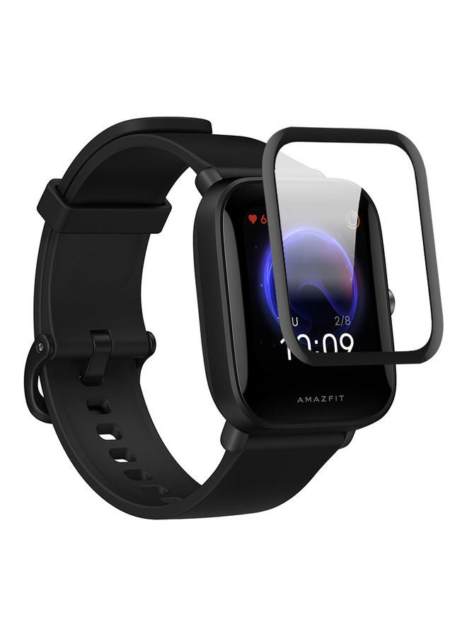 Curved Screen Protector For Amazfit Bip GPS Smartwatch Clear/Black