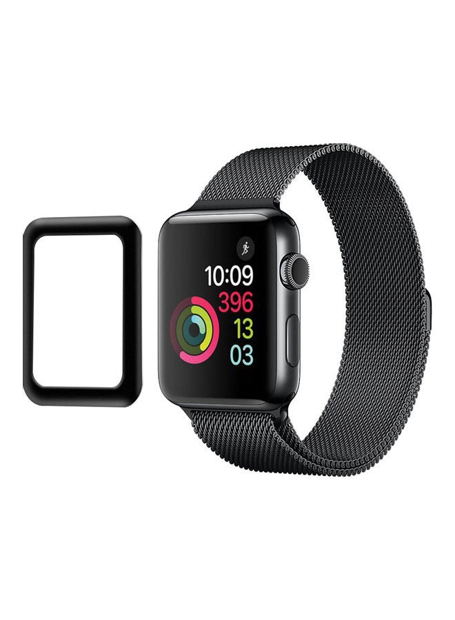 Tempered Glass Screen Protector For Apple iWatch Series 3 38mm Black