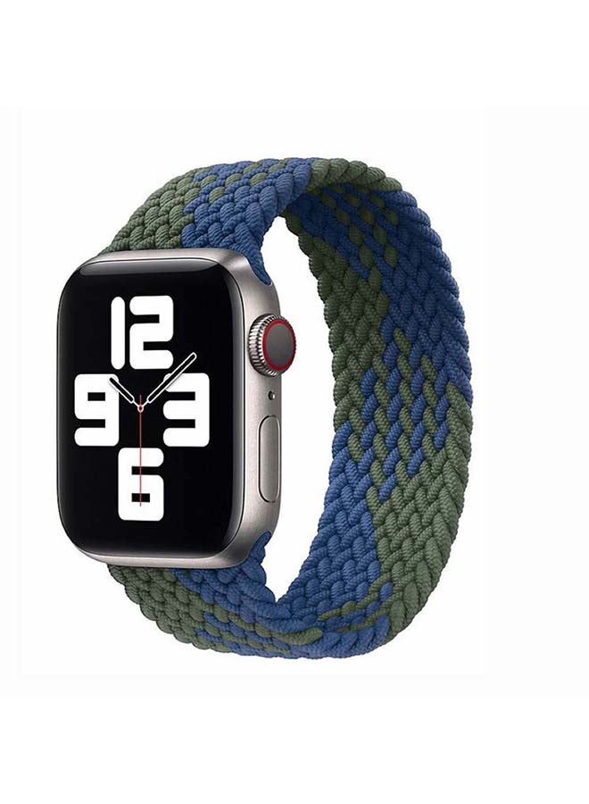 Braided Solo Band For Apple Watch Series 6/SE/5/4/3/2/1 Blue/Green