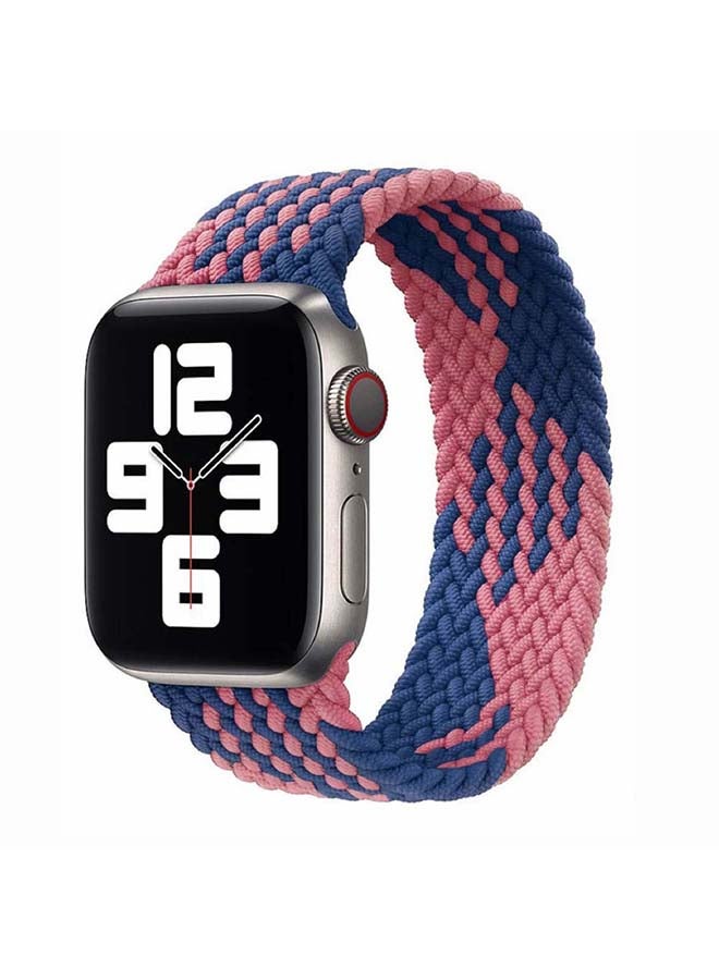 Braided Solo Band For Apple Watch Series 6/SE/5/4/3/2/1 Blue/Pink