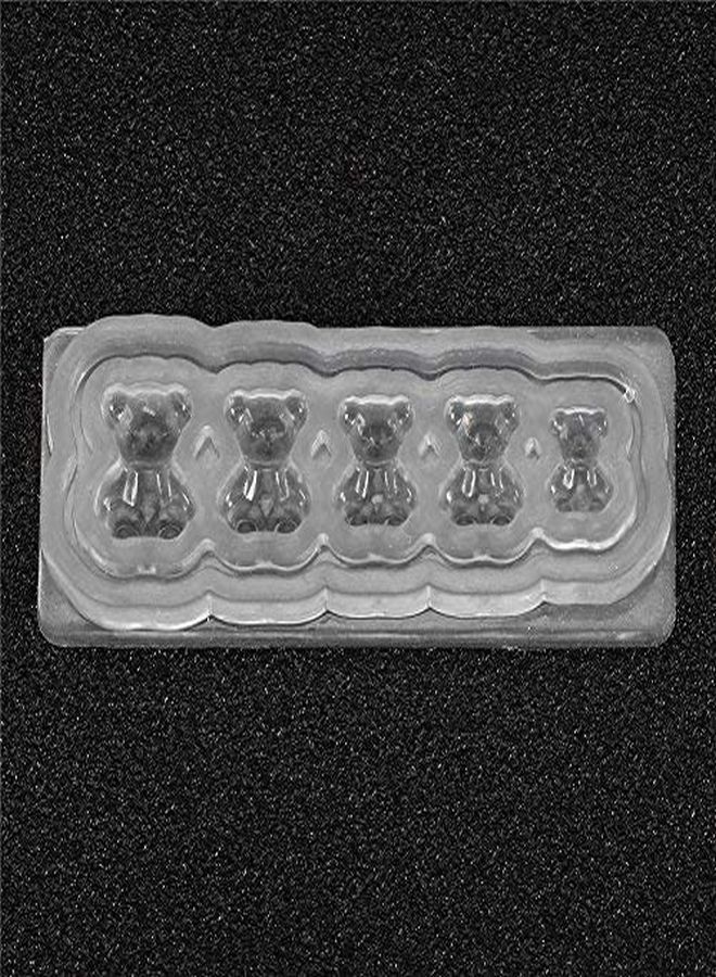 Ne Nail Carving Mold, Nail Art Templates 3D Silicone Nail Art Decoration Mold, Uv Nail Art Template Bear Pattern Decals Nail Diy Tools, Professional Natural And Artificial Nails Tools