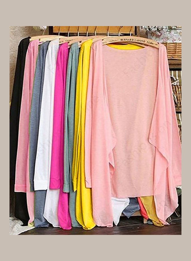 Summer Beach Long Sleeve Sunscreen Cardigan Casual Shawl Dark Yellow