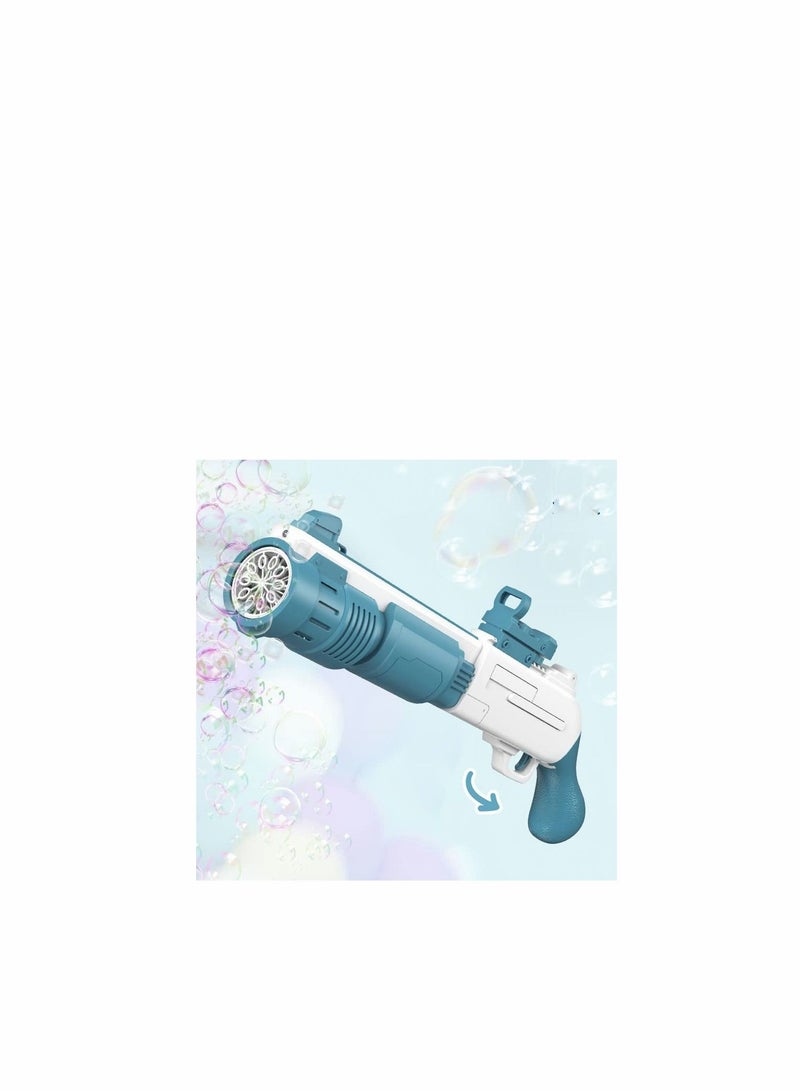 Automatic Bubble Machine with Refill Solution, 10-Holes Bubble Machine Gift for Adults Children, 20 inch Large Bubbles Gun Indoor Outdoor Party