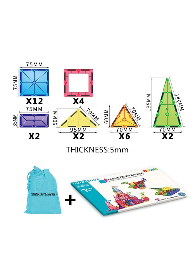 Magnetic Toys, Building Blocks Toy Set, Early Learning Toys, Educational Toys for 3-12 Years, 28 Pieces