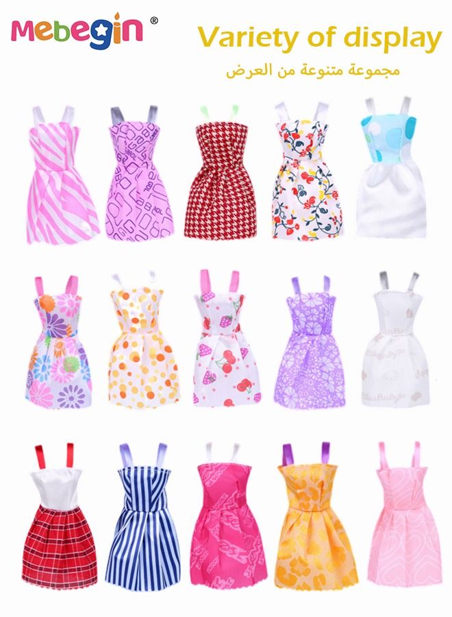 114 Pcs Doll Clothes and Accessories Set, Fashion Design Kit for 30cm Doll, Colorful Unique Barbie Doll Stuff, Fashion Doll Clothes Set, Easy to Put on and Take Off, Perfect Gifts for Girls(Excluding Dolls)