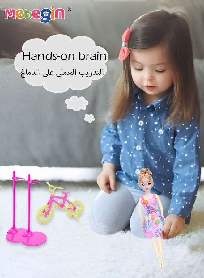 114 Pcs Doll Clothes and Accessories Set, Fashion Design Kit for 30cm Doll, Colorful Unique Barbie Doll Stuff, Fashion Doll Clothes Set, Easy to Put on and Take Off, Perfect Gifts for Girls(Excluding Dolls)